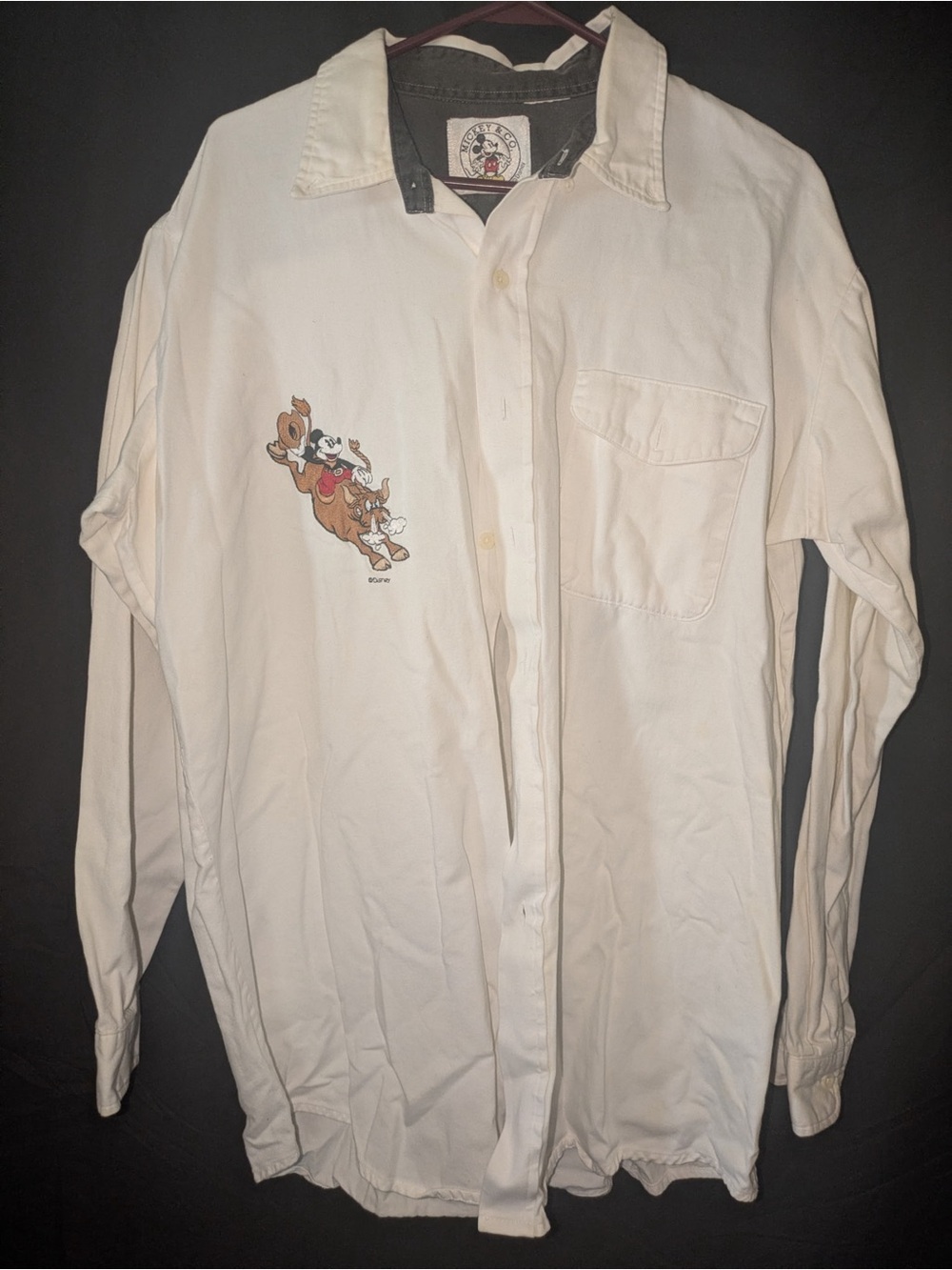 Vintage Mickey & Co. Disney Cowboy Bull Long Sleeve